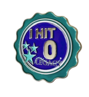 I Hit 0 - Legacy Pin Badge PURPLE